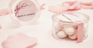 boite dragées plastique ronde