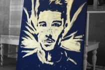 Fast glitter painting in Roma for Amici 2013