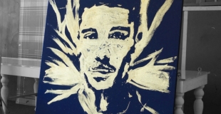 Fast glitter painting in Roma for Amici 2013