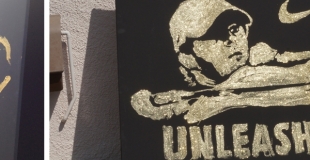 Glitter painting fresco of Rory Macllroy for Nike in Scotland