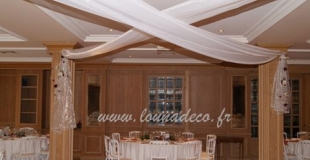 tenture organza blanc