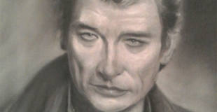 Portrait d'après photos (Johnny halyday) sur commande