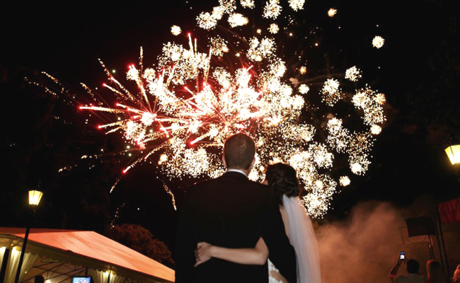 Feux d'artifices mariage