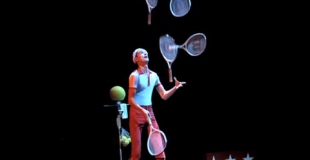 Spectacle avec numéros visuels sport pour remise de trophées sportifs