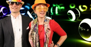 Fond vert avec la borne