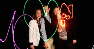 Light painting participatif avec la borne