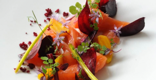 Salade Gambas et Saumon.