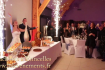 machine à étincelles buffet mariage