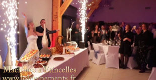 machine à étincelles buffet mariage