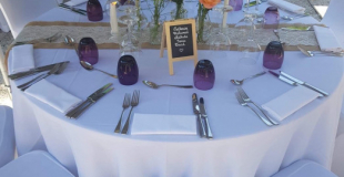 Mariage en terrasse extérieur décoré 