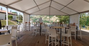 Chapiteau et décoration pour les portes ouvertes