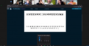 l'équipe de collaborateurs résoud l'énigme de l'escape game sur zoom
