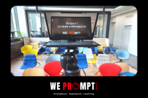 Prompteur caméra - tournage de vidéoconférence en entreprise