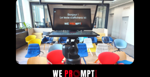 Prompteur caméra - tournage de vidéoconférence en entreprise