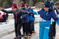 Du ski en équipe sur neige !