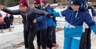 Du ski en équipe sur neige !