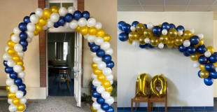 Arche d'entrée et nuage de ballons