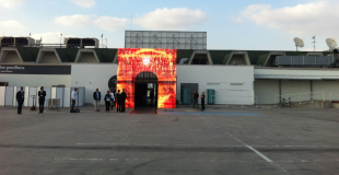 mapping sur mur de led